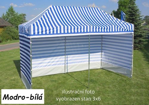 Tradgard PROFI STEEL 57110 Zahradní párty stan 3 x 6 - modro-bílá