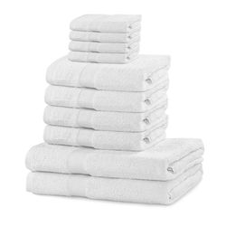 DecoKing Sada ručníků a osušek Marina bílá, 4 ks 30 x 50 cm, 4 ks 50 x 100 cm, 2 ks 70 x 140 cm