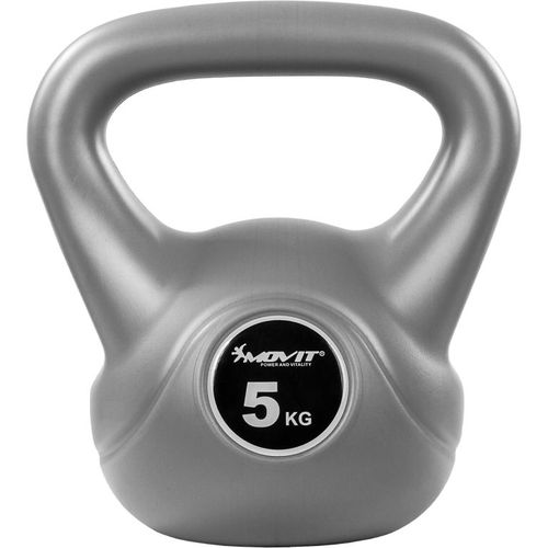 MOVIT® 5 kg Kettlebell šedá