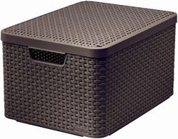 Curver Box s víkem Style L, tmavě hnědý, 30L