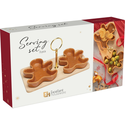 Sada 2 servírovacích misek s podnosem Perníčky