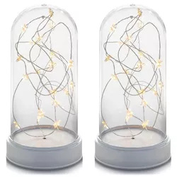 Sada vánočních svítících kopulí 20 LED, teple bílá, 2 ks