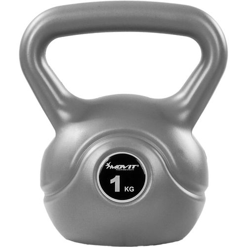 MOVIT® 1 kg Kettlebell šedá