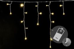 Nexos 41714 Vánoční světelný déšť 144 LED teple bílá - 5 m s časovačem