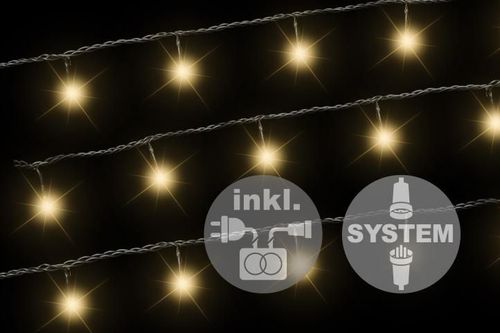 diLED světelný řetěz - 100 LED teple bílá + napájení OEM D02175