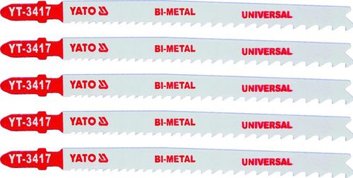 YATO List pilový do přímočaré pily 130 mm UNI TPI10-5 5 ks Bi-Metal