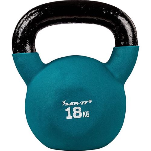 MOVIT 63647 18 kg Kettlebell litina neoprenová petrolová barva